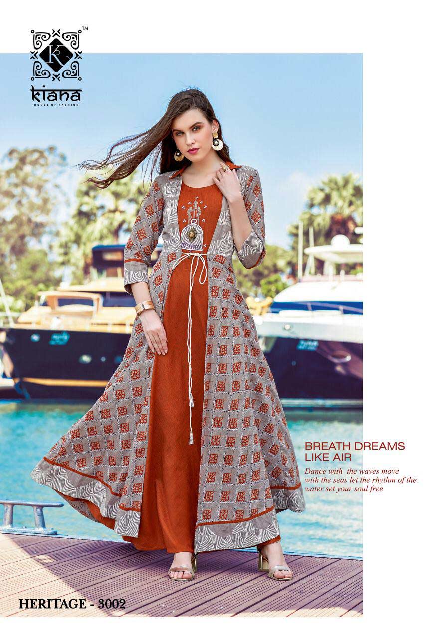 Heritage Vol-3 Kiana Rayon Two Tone Kurti Manufacturer Heritage Vol-3 Kiana Rayon Two Tone Kurti Manufacturer